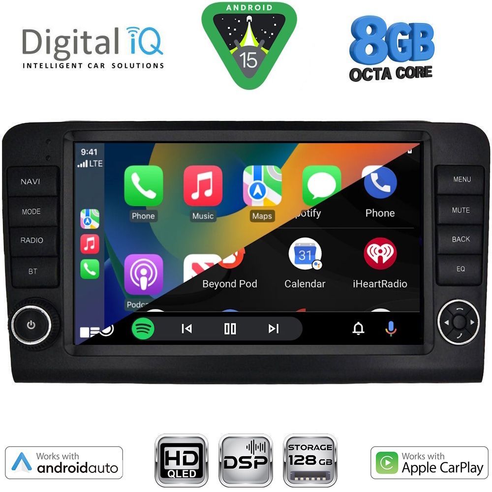 DIGITAL IQ BXF 18416_CPAA (9inc) MULTIMEDIA TABLET for MERCEDES ML (W164) – GL (X164) mod. 2005-2011 DIGITAL IQ BXF 18416_CPAA (9inc) MULTIMEDIA TABLET for MERCEDES ML (W164) – GL (X164) mod. 2005-2011