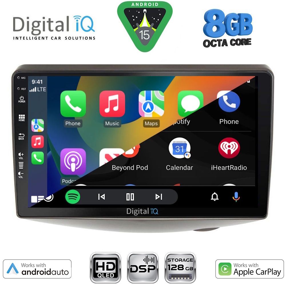 DIGITAL IQ BXF 18735_CPAA (9inc) MULTIMEDIA TABLET for TOYOTA YARIS mod. 1999-2006 DIGITAL IQ BXF 18735_CPAA (9inc) MULTIMEDIA TABLET for TOYOTA YARIS mod. 1999-2006