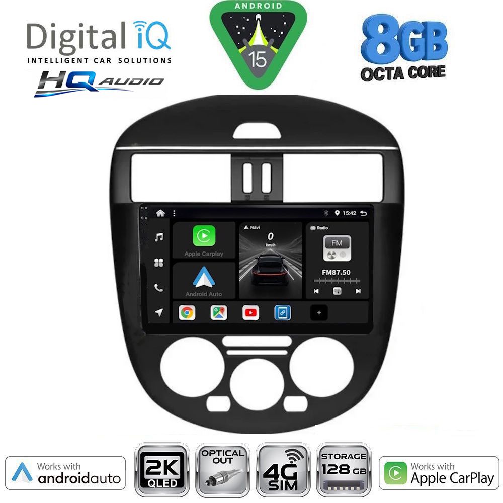DIGITAL IQ BXK 20465B AC_CPAA (9inc) MULTIMEDIA TABLET for NISSAN TIIDA mod. 2013-2023 with A/C DIGITAL IQ BXK 20465B AC_CPAA (9inc) MULTIMEDIA TABLET for NISSAN TIIDA mod. 2013-2023 with A/C