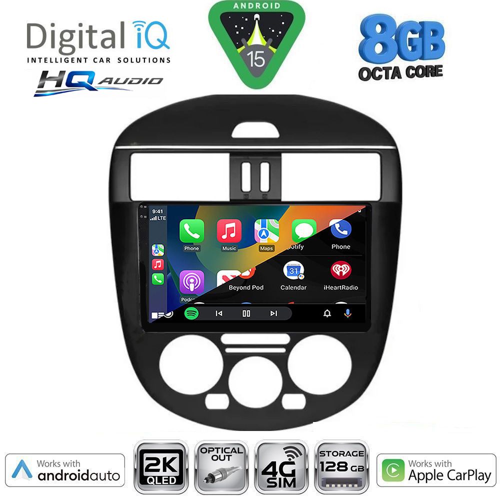DIGITAL IQ BXK 20465B AC_CPAA (9inc) MULTIMEDIA TABLET for NISSAN TIIDA mod. 2013-2023 with A/C DIGITAL IQ BXK 20465B AC_CPAA (9inc) MULTIMEDIA TABLET for NISSAN TIIDA mod. 2013-2023 with A/C