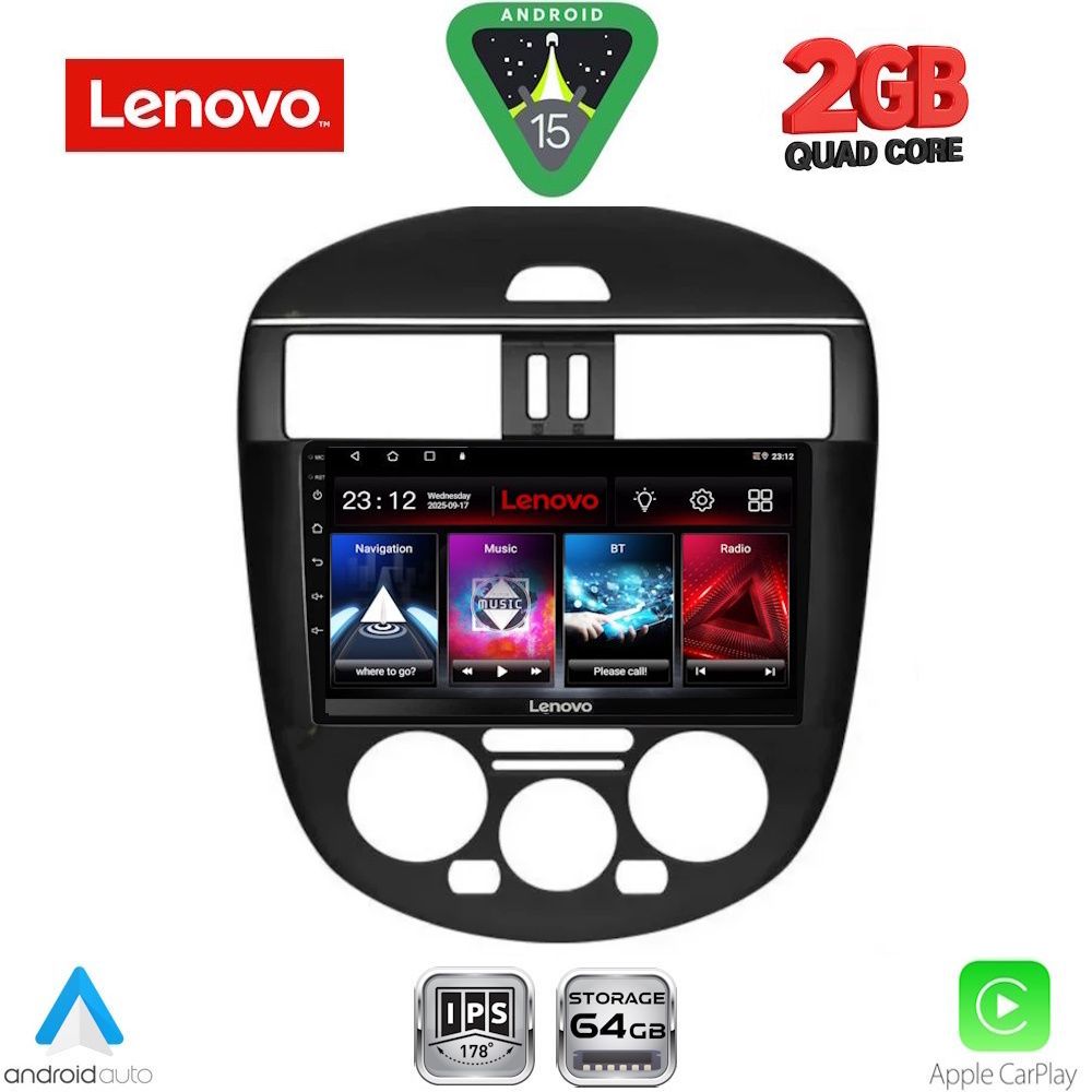 LENOVO LVD 2465B AC_CPA (9inc) MULTIMEDIA TABLET for NISSAN TIIDA mod. 2013-2023 with A/C LENOVO LVD 2465B AC_CPA (9inc) MULTIMEDIA TABLET for NISSAN TIIDA mod. 2013-2023 with A/C