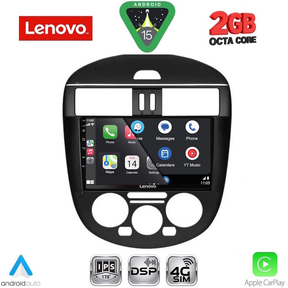 LENOVO LVF 5465B AC_CPA (9inc) MULTIMEDIA TABLET for NISSAN TIIDA mod. 2013-2023 with A/C LENOVO LVF 5465B AC_CPA (9inc) MULTIMEDIA TABLET for NISSAN TIIDA mod. 2013-2023 with A/C