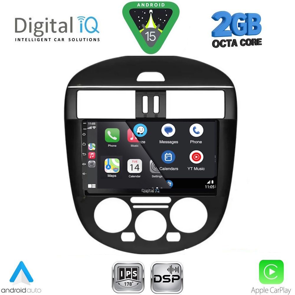 DIGITAL IQ RSF 4465B AC_CPA (9inc) MULTIMEDIA TABLET for NISSAN TIIDA mod. 2013-2023 with A/C DIGITAL IQ RSF 4465B AC_CPA (9inc) MULTIMEDIA TABLET for NISSAN TIIDA mod. 2013-2023 with A/C