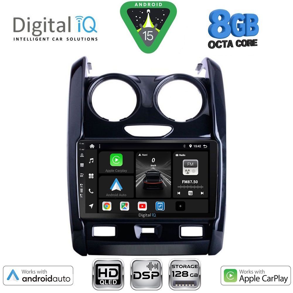 DIGITAL IQ BXF 18103_CPAA (9inc) MULTIMEDIA TABLET for DACIA DUSTER mod. 2012-2019 DIGITAL IQ BXF 18103_CPAA (9inc) MULTIMEDIA TABLET for DACIA DUSTER mod. 2012-2019
