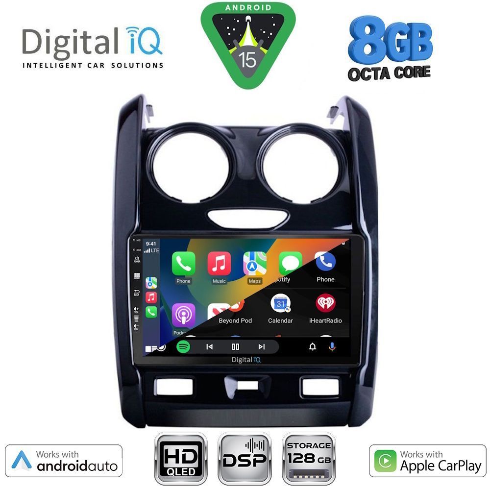 DIGITAL IQ BXF 18103_CPAA (9inc) MULTIMEDIA TABLET for DACIA DUSTER mod. 2012-2019 DIGITAL IQ BXF 18103_CPAA (9inc) MULTIMEDIA TABLET for DACIA DUSTER mod. 2012-2019