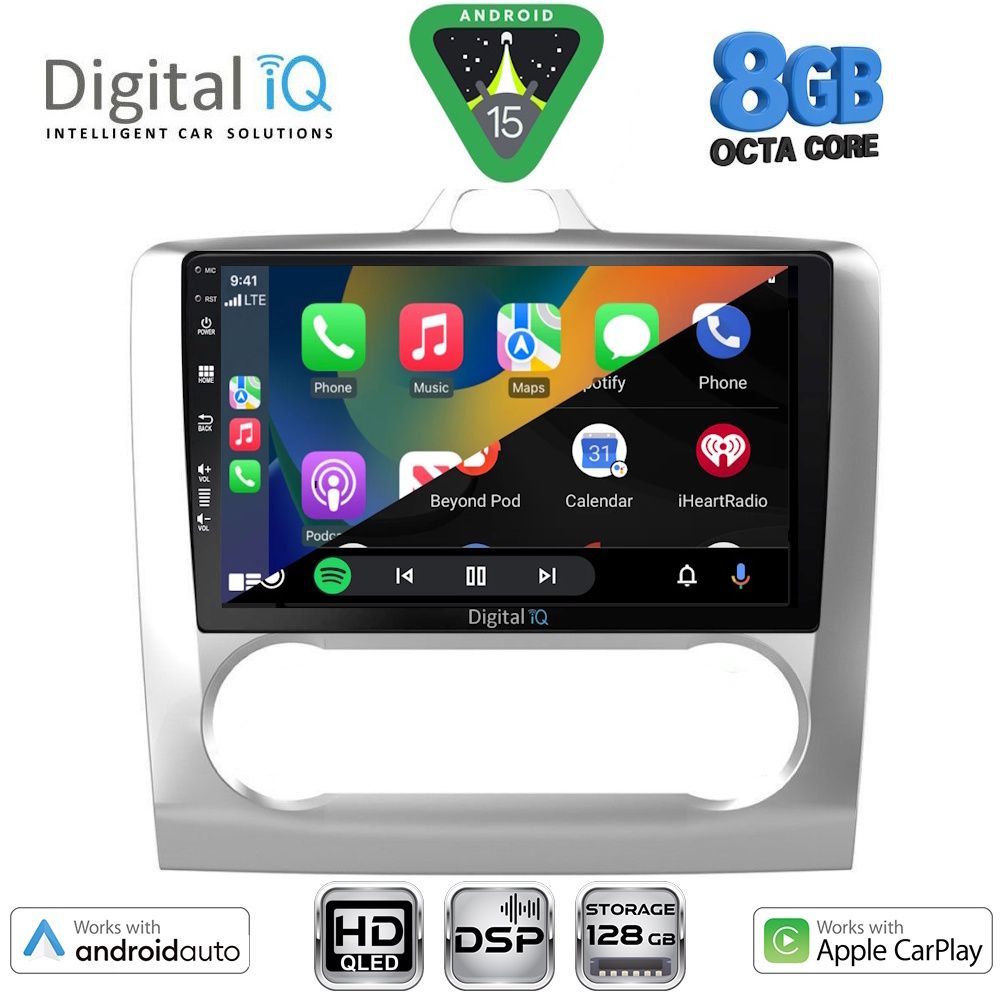 DIGITAL IQ BXF 18156SL_CPAA CLIMA (9inc) MULTIMEDIA TABLET for FORD FOCUS mod. 2005-2012 (SILVER) DIGITAL IQ BXF 18156SL_CPAA CLIMA (9inc) MULTIMEDIA TABLET for FORD FOCUS mod. 2005-2012 (SILVER)