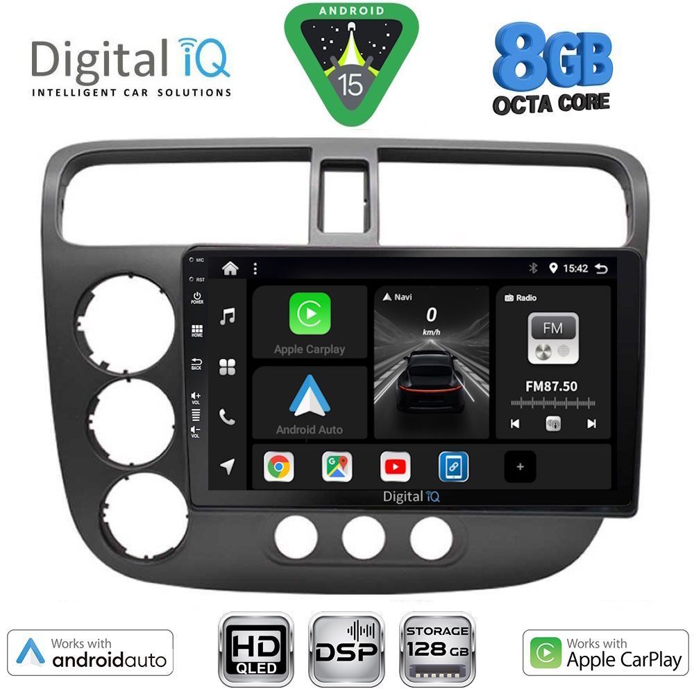 DIGITAL IQ BXF 18187_CPAA (9inc) MULTIMEDIA TABLET for HONDA CIVIC 4D mod. 2001-2006 DIGITAL IQ BXF 18187_CPAA (9inc) MULTIMEDIA TABLET for HONDA CIVIC 4D mod. 2001-2006