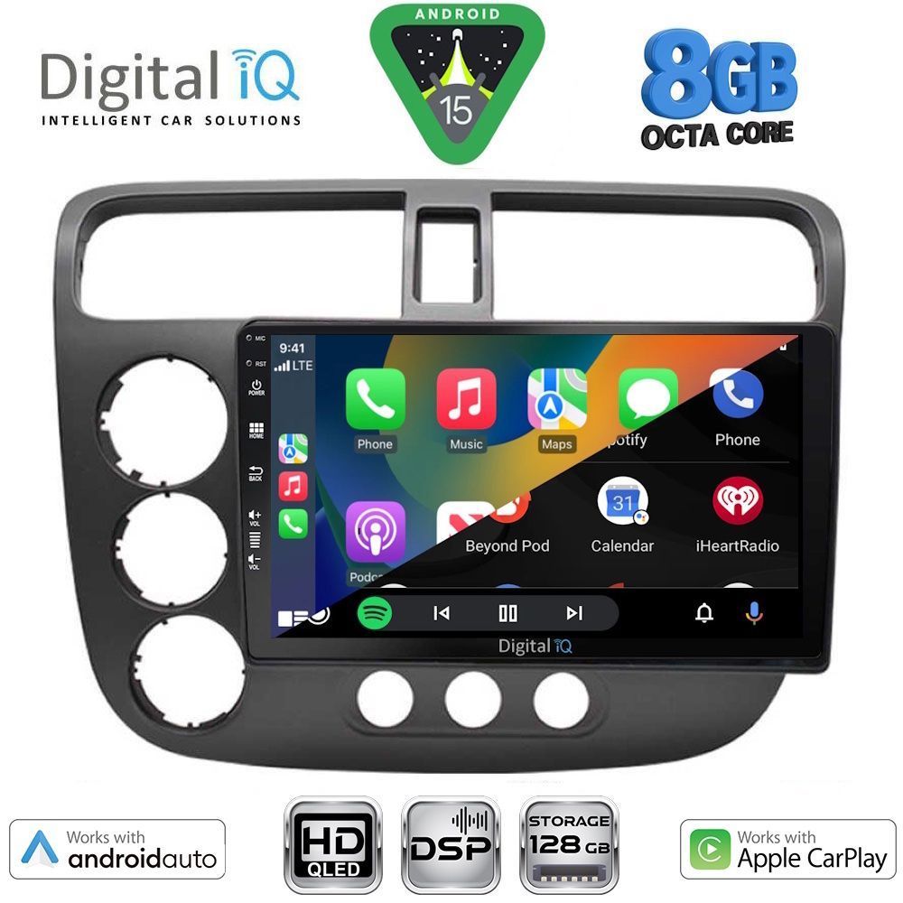 DIGITAL IQ BXF 18187_CPAA (9inc) MULTIMEDIA TABLET for HONDA CIVIC 4D mod. 2001-2006 DIGITAL IQ BXF 18187_CPAA (9inc) MULTIMEDIA TABLET for HONDA CIVIC 4D mod. 2001-2006