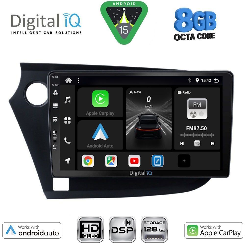 DIGITAL IQ BXF 18205_CPAA (9inc) MULTIMEDIA TABLET for HONDA INSIGHT mod. 2009-2014 DIGITAL IQ BXF 18205_CPAA (9inc) MULTIMEDIA TABLET for HONDA INSIGHT mod. 2009-2014