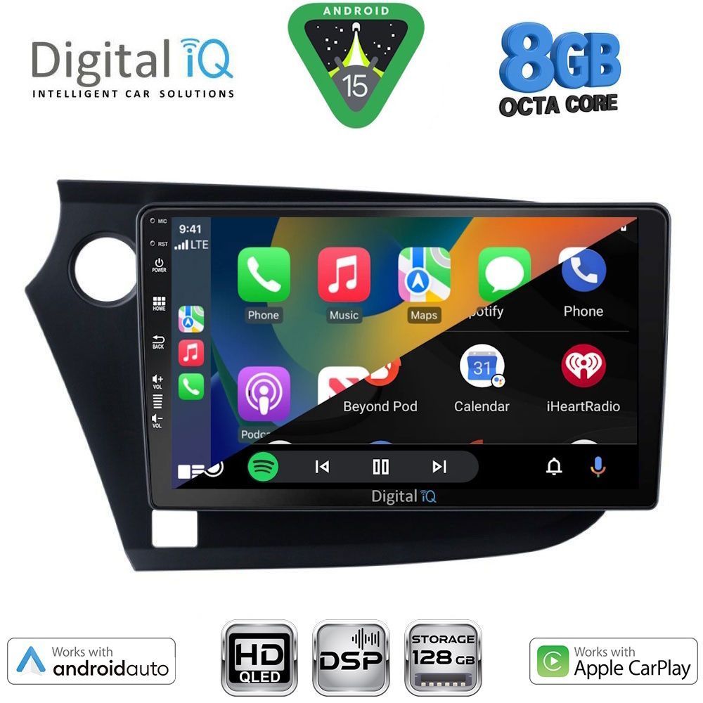 DIGITAL IQ BXF 18205_CPAA (9inc) MULTIMEDIA TABLET for HONDA INSIGHT mod. 2009-2014 DIGITAL IQ BXF 18205_CPAA (9inc) MULTIMEDIA TABLET for HONDA INSIGHT mod. 2009-2014
