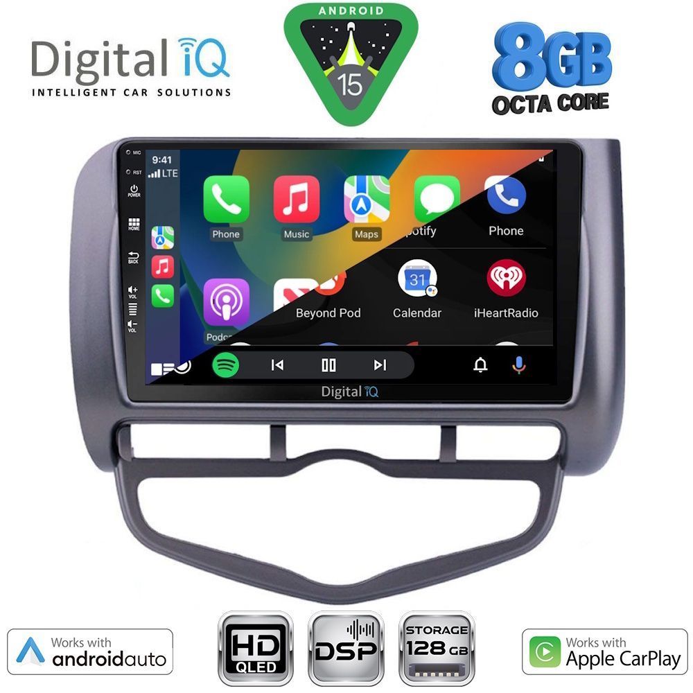 DIGITAL IQ BXF 18210_CPAA CLIMA (9inc) MULTIMEDIA TABLET for HONDA JAZZ mod. 2002-2008 DIGITAL IQ BXF 18210_CPAA CLIMA (9inc) MULTIMEDIA TABLET for HONDA JAZZ mod. 2002-2008