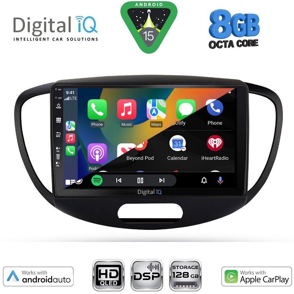 DIGITAL IQ BXF 18223_CPAA (9inc) MULTIMEDIA TABLET for HYUNDAI i10 mod. 2008-2013 DIGITAL IQ BXF 18223_CPAA (9inc) MULTIMEDIA TABLET for HYUNDAI i10 mod. 2008-2013
