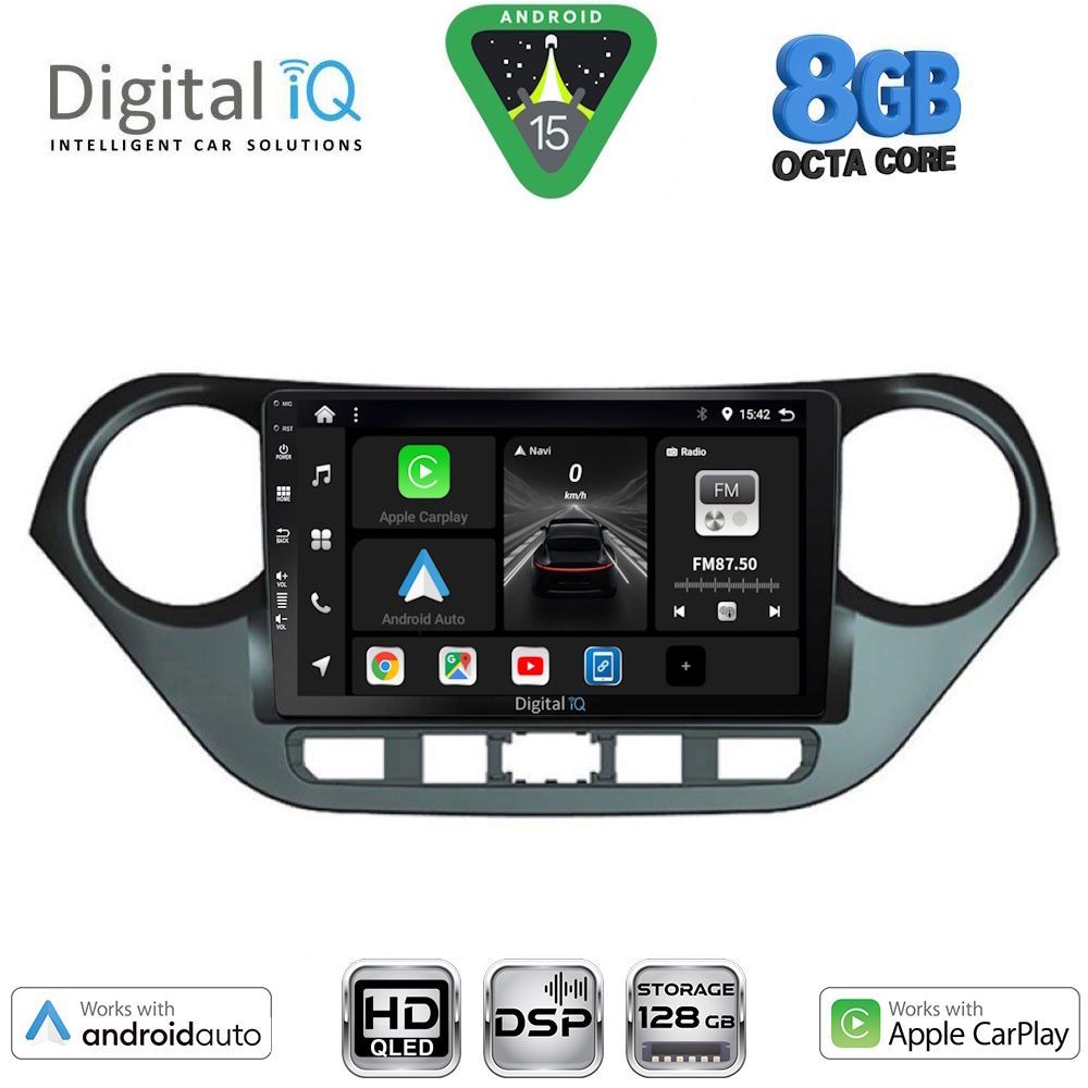 DIGITAL IQ BXF 18224_CPAA (9inc) MULTIMEDIA TABLET for HYUNDAI i10 mod. 2014-2020 DIGITAL IQ BXF 18224_CPAA (9inc) MULTIMEDIA TABLET for HYUNDAI i10 mod. 2014-2020