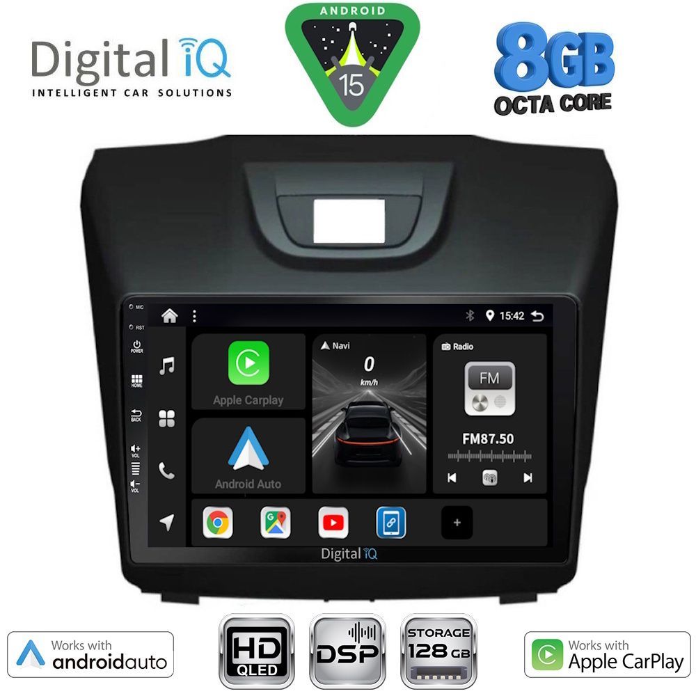 DIGITAL IQ BXF 18255_CPAA (9inc) MULTIMEDIA TABLET for ISUZU DMAX mod. 2012-2020 DIGITAL IQ BXF 18255_CPAA (9inc) MULTIMEDIA TABLET for ISUZU DMAX mod. 2012-2020