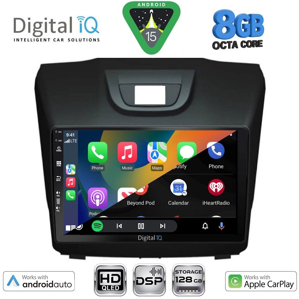 DIGITAL IQ BXF 18255_CPAA (9inc) MULTIMEDIA TABLET for ISUZU DMAX mod. 2012-2020 DIGITAL IQ BXF 18255_CPAA (9inc) MULTIMEDIA TABLET for ISUZU DMAX mod. 2012-2020