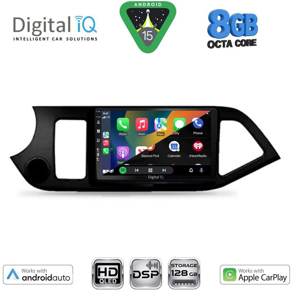 DIGITAL IQ BXF 18308_CPAA (9inc) MULTIMEDIA TABLET for KIA PICANTO mod. 2011-2017 DIGITAL IQ BXF 18308_CPAA (9inc) MULTIMEDIA TABLET for KIA PICANTO mod. 2011-2017