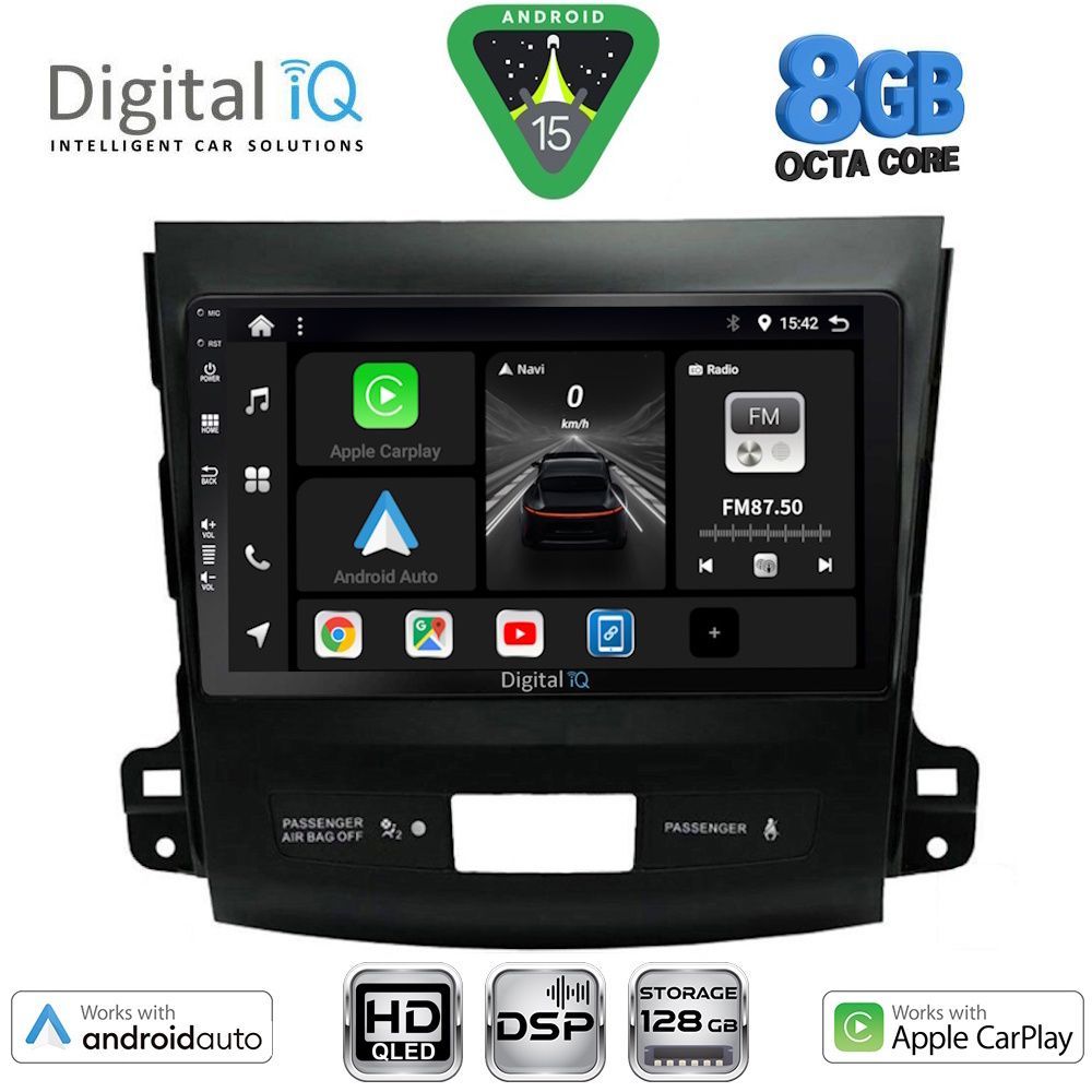 DIGITAL IQ BXF 18442_CPAA (9inc) MULTIMEDIA TABLET for CITROEN C-CROSSER | MITSUBISHI OUTLANDER | PEUGEOT 4007 mod. 2006-2012 DIGITAL IQ BXF 18442_CPAA (9inc) MULTIMEDIA TABLET for CITROEN C-CROSSER | MITSUBISHI OUTLANDER | PEUGEOT 4007 mod. 2006-2012