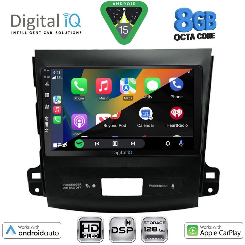 DIGITAL IQ BXF 18442_CPAA (9inc) MULTIMEDIA TABLET for CITROEN C-CROSSER | MITSUBISHI OUTLANDER | PEUGEOT 4007 mod. 2006-2012 DIGITAL IQ BXF 18442_CPAA (9inc) MULTIMEDIA TABLET for CITROEN C-CROSSER | MITSUBISHI OUTLANDER | PEUGEOT 4007 mod. 2006-2012