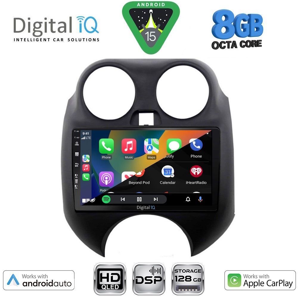 DIGITAL IQ BXF 18459_CPAA (9inc) MULTIMEDIA TABLET for NISSAN MICRA mod. 2010-2014 DIGITAL IQ BXF 18459_CPAA (9inc) MULTIMEDIA TABLET for NISSAN MICRA mod. 2010-2014