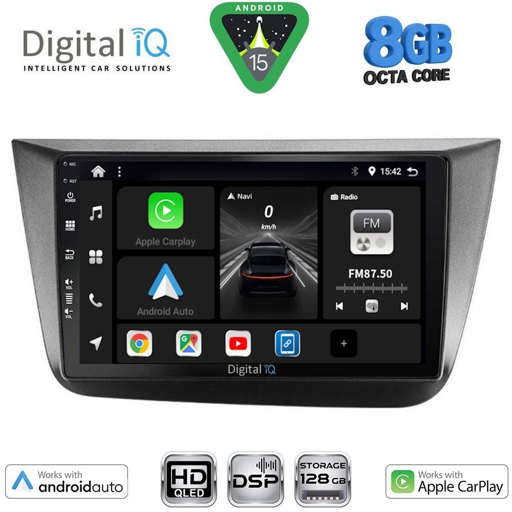 DIGITAL IQ BXF 18570_CPAA (9inc) MULTIMEDIA TABLET for SEAT ALTEA mod. 2004-2015 DIGITAL IQ BXF 18570_CPAA (9inc) MULTIMEDIA TABLET for SEAT ALTEA mod. 2004-2015