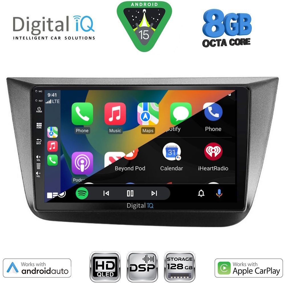 DIGITAL IQ BXF 18570_CPAA (9inc) MULTIMEDIA TABLET for SEAT ALTEA mod. 2004-2015 DIGITAL IQ BXF 18570_CPAA (9inc) MULTIMEDIA TABLET for SEAT ALTEA mod. 2004-2015