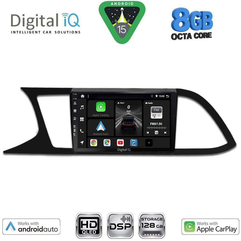 DIGITAL IQ BXF 18575_CPAA (9inc) MULTIMEDIA TABLET for SEAT LEON mod. 2012-2021 DIGITAL IQ BXF 18575_CPAA (9inc) MULTIMEDIA TABLET for SEAT LEON mod. 2012-2021