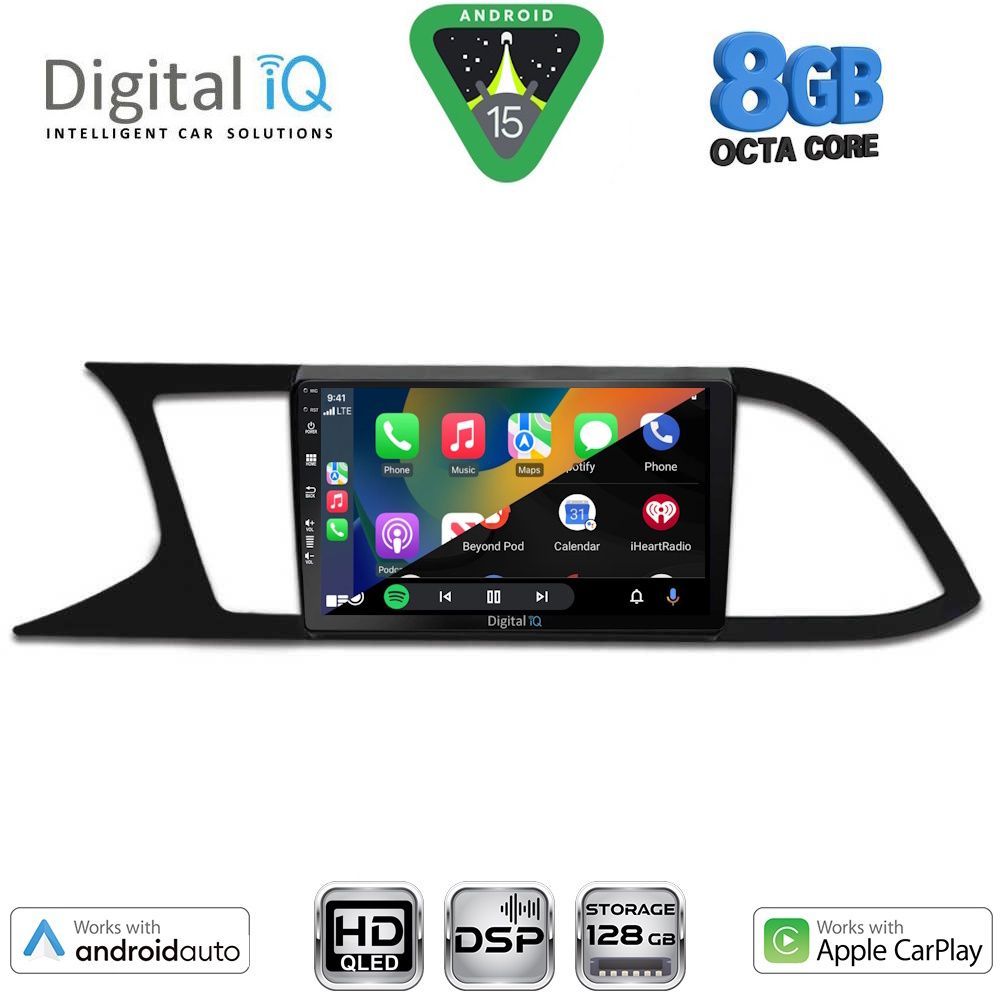 DIGITAL IQ BXF 18575_CPAA (9inc) MULTIMEDIA TABLET for SEAT LEON mod. 2012-2021 DIGITAL IQ BXF 18575_CPAA (9inc) MULTIMEDIA TABLET for SEAT LEON mod. 2012-2021