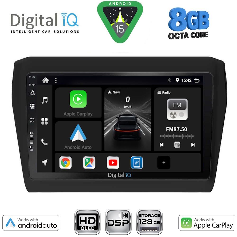 DIGITAL IQ BXF 18686_CPAA (9inc) MULTIMEDIA TABLET for SUZUKI SWIFT mod. 2017-2023 DIGITAL IQ BXF 18686_CPAA (9inc) MULTIMEDIA TABLET for SUZUKI SWIFT mod. 2017-2023