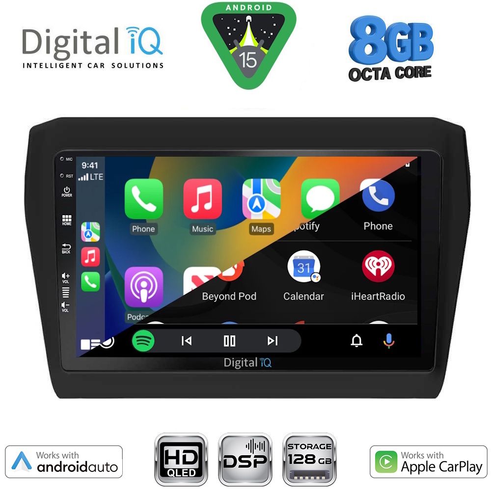 DIGITAL IQ BXF 18686_CPAA (9inc) MULTIMEDIA TABLET for SUZUKI SWIFT mod. 2017-2023 DIGITAL IQ BXF 18686_CPAA (9inc) MULTIMEDIA TABLET for SUZUKI SWIFT mod. 2017-2023