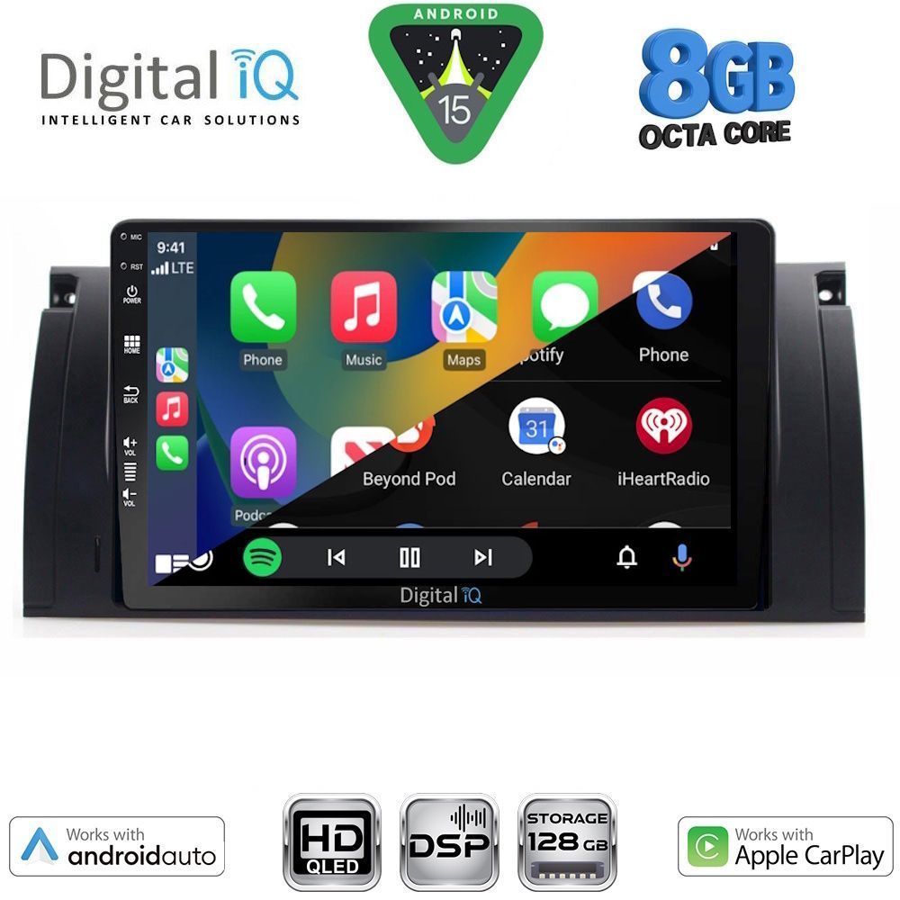 DIGITAL IQ BXF 18045_CPAA (9inc) MULTIMEDIA TABLET for BMW Series 5 (E39) mod. 1997-2005 | X5 (E53) mod. 1999-2006 DIGITAL IQ BXF 18045_CPAA (9inc) MULTIMEDIA TABLET for BMW Series 5 (E39) mod. 1997-2005 | X5 (E53) mod. 1999-2006