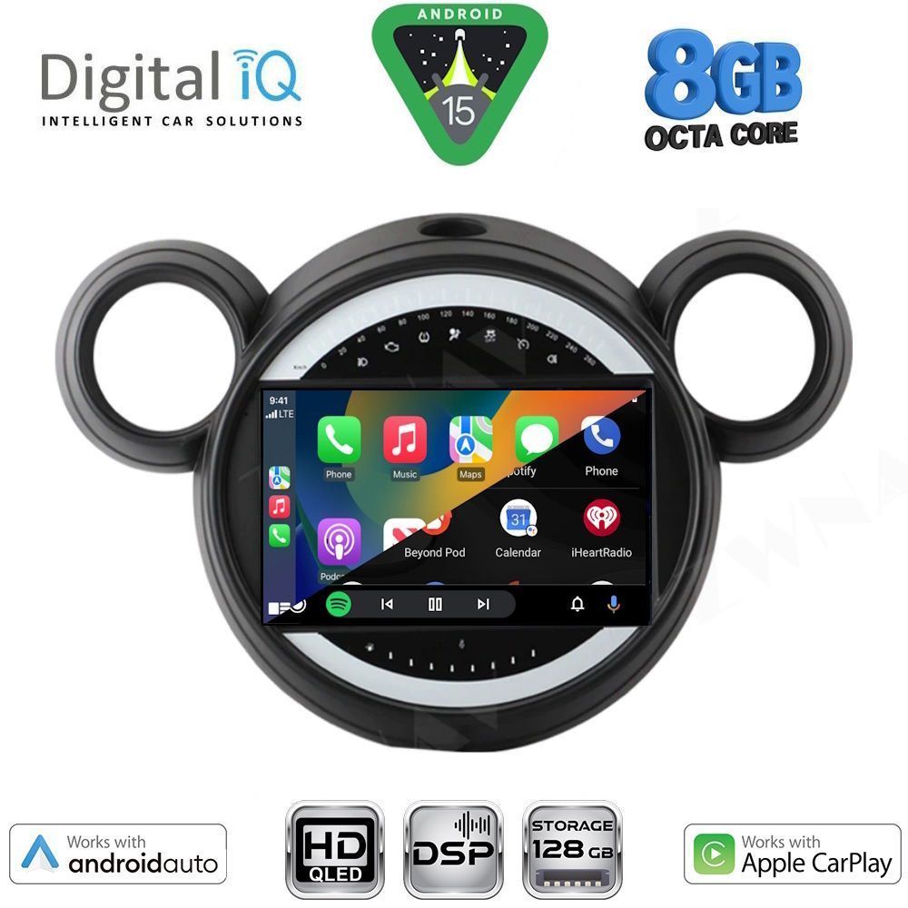 DIGITAL IQ BXF 18065_CPAA (9inc) MULTIMEDIA TABLET for MINI COUNTRYMAN (R60) mod. 2010-2016 - PACEMAN (R61) mod. 2013-2016 DIGITAL IQ BXF 18065_CPAA (9inc) MULTIMEDIA TABLET for MINI COUNTRYMAN (R60) mod. 2010-2016 - PACEMAN (R61) mod. 2013-2016