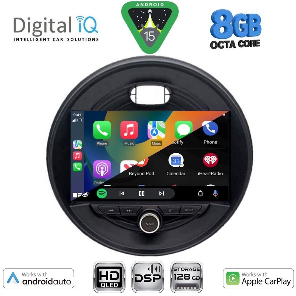 DIGITAL IQ BXF 18066_CPAA (9inc) MULTIMEDIA TABLET for MINI COOPER (F55-56-F57) mod. 2015-2024 - CLUBMAN (F54) mod. 2015-2024 - ROADSTER (F59) mod. 2014-2024 - COUNTRYMAN (F60) mod. 2016-2024 DIGITAL IQ BXF 18066_CPAA (9inc) MULTIMEDIA TABLET for MINI COOPER (F55-56-F57) mod. 2015-2024 - CLUBMAN (F54) mod. 2015-2024 - ROADSTER (F59) mod. 2014-2024 - COUNTRYMAN (F60) mod. 2016-2024