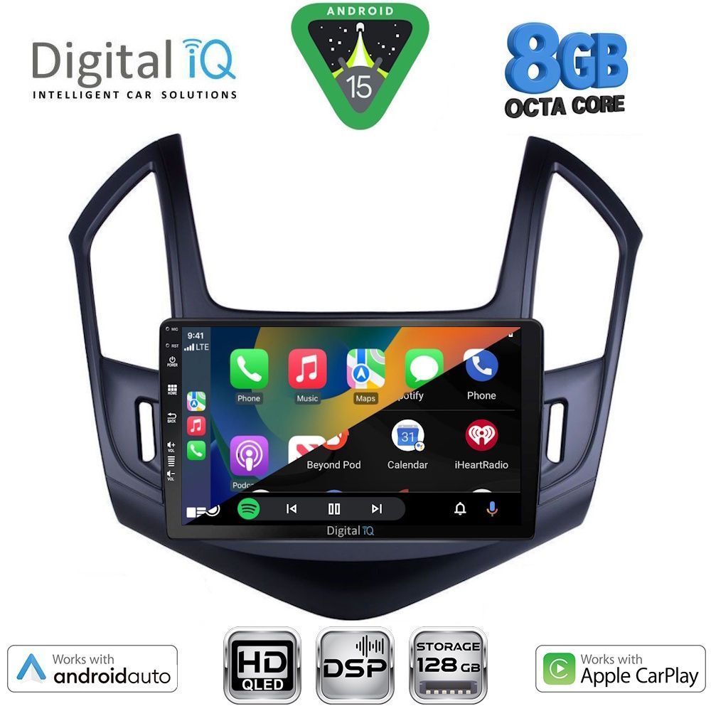 DIGITAL IQ BXF 18077_CPAA (9inc) MULTIMEDIA TABLET for CHEVROLET CRUZE mod. 2013-2015 DIGITAL IQ BXF 18077_CPAA (9inc) MULTIMEDIA TABLET for CHEVROLET CRUZE mod. 2013-2015
