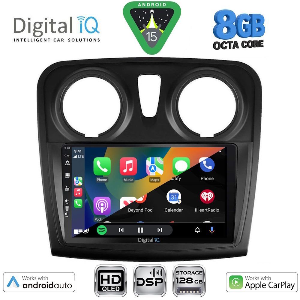 DIGITAL IQ BXF 18108_CPAA (9inc) MULTIMEDIA TABLET for DACIA LOGAN – SANDERO mod. 2012-2019 DIGITAL IQ BXF 18108_CPAA (9inc) MULTIMEDIA TABLET for DACIA LOGAN – SANDERO mod. 2012-2019