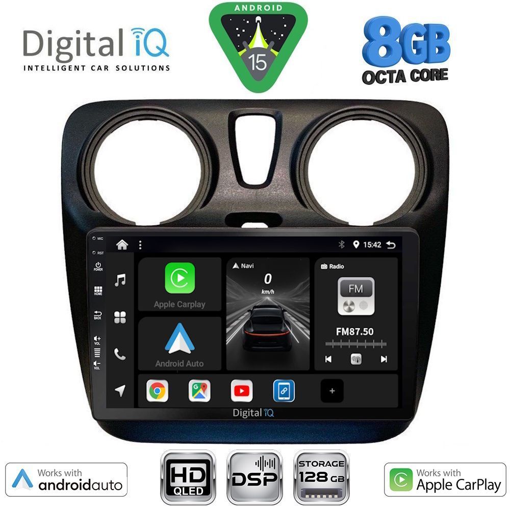 DIGITAL IQ BXF 18112_CPAA (9inc) MULTIMEDIA TABLET for DACIA DOKKER mod. 2012-2022 DIGITAL IQ BXF 18112_CPAA (9inc) MULTIMEDIA TABLET for DACIA DOKKER mod. 2012-2022