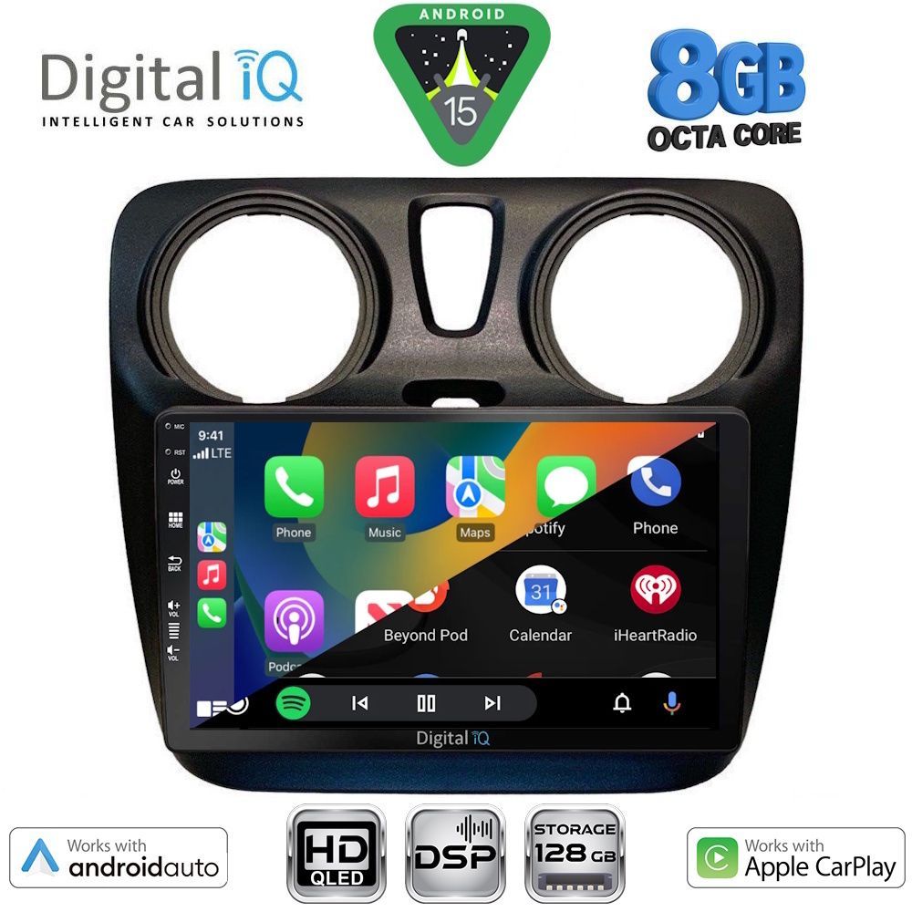 DIGITAL IQ BXF 18112_CPAA (9inc) MULTIMEDIA TABLET for DACIA DOKKER mod. 2012-2022 DIGITAL IQ BXF 18112_CPAA (9inc) MULTIMEDIA TABLET for DACIA DOKKER mod. 2012-2022