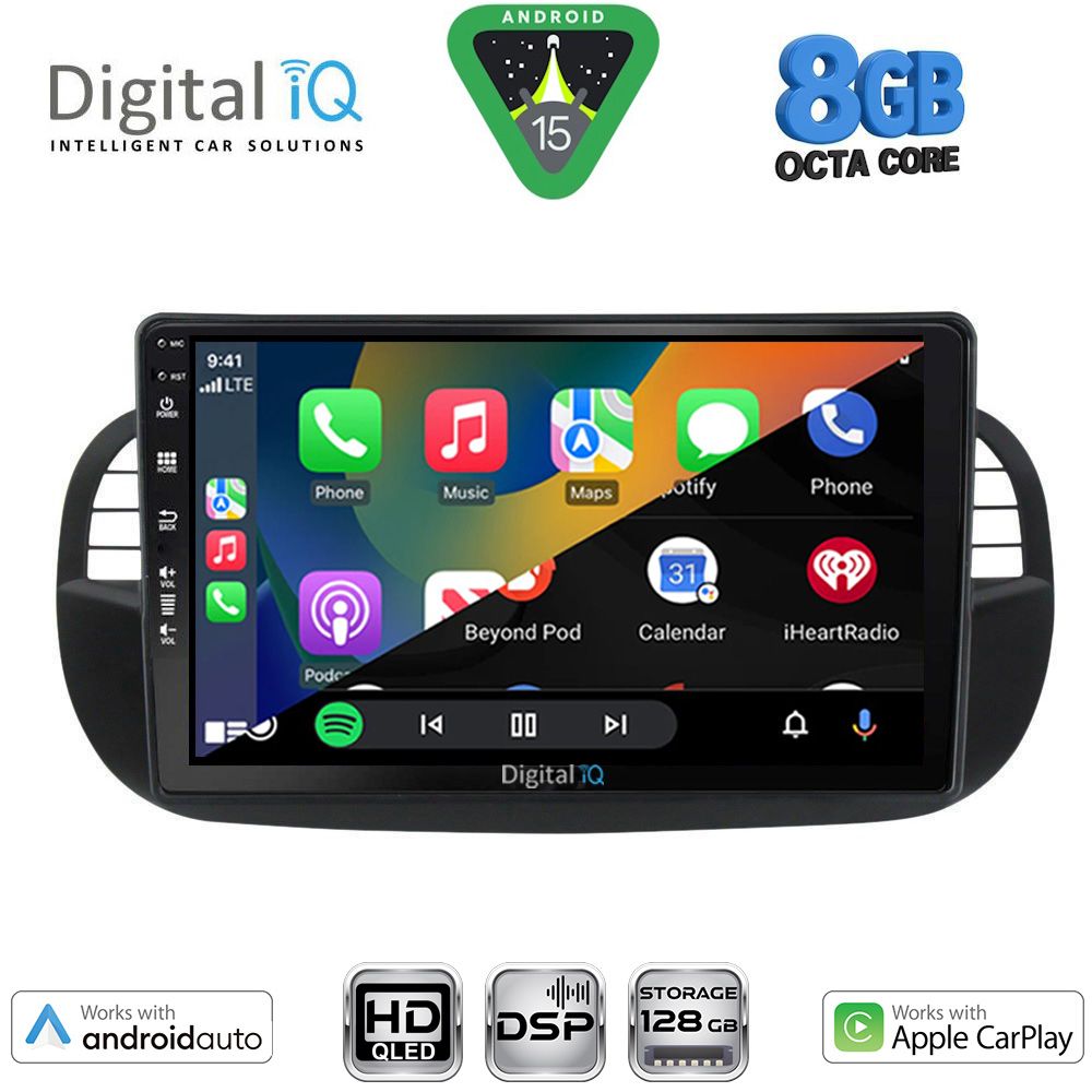 DIGITAL IQ BXF 18130BL_CPAA (9inc) MULTIMEDIA TABLET for FIAT 500 mod. 2007-2015 (BLACK) DIGITAL IQ BXF 18130BL_CPAA (9inc) MULTIMEDIA TABLET for FIAT 500 mod. 2007-2015 (BLACK)