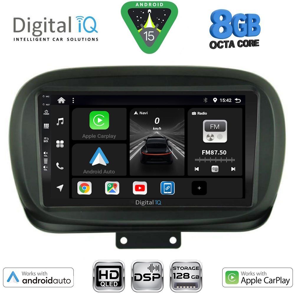 DIGITAL IQ BXF 18134_CPAA (9inc) MULTIMEDIA TABLET for FIAT 500Χ mod. 2014-2024 DIGITAL IQ BXF 18134_CPAA (9inc) MULTIMEDIA TABLET for FIAT 500Χ mod. 2014-2024