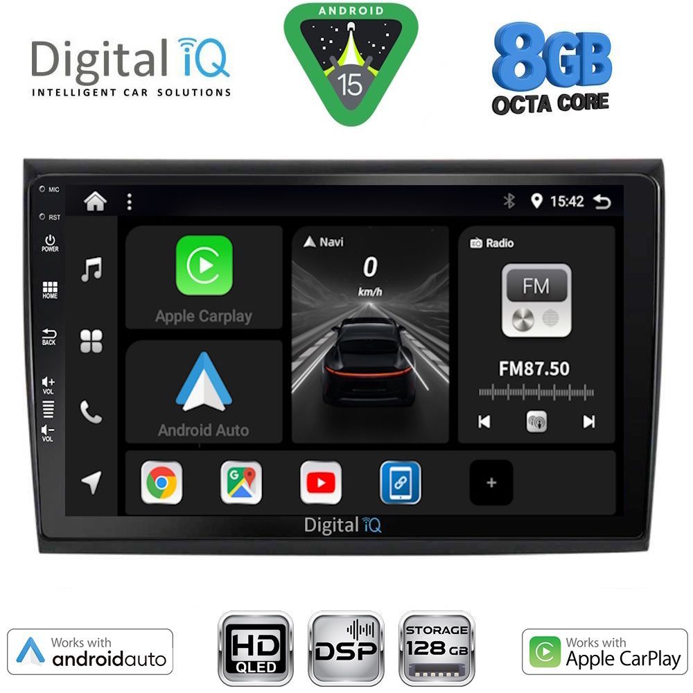 DIGITAL IQ BXF 18136_CPAA (9inc) MULTIMEDIA TABLET for FIAT BRAVO mod. 2007-2019 DIGITAL IQ BXF 18136_CPAA (9inc) MULTIMEDIA TABLET for FIAT BRAVO mod. 2007-2019