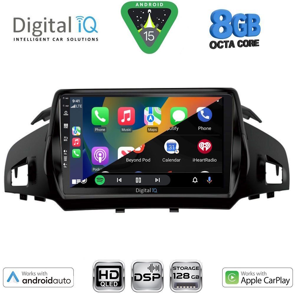 DIGITAL IQ BXF 18160_CPAA (9inc) MULTIMEDIA TABLET for FORD KUGA mod. 2013-2019 – CMAX mod. 2011-2020 DIGITAL IQ BXF 18160_CPAA (9inc) MULTIMEDIA TABLET for FORD KUGA mod. 2013-2019 – CMAX mod. 2011-2020