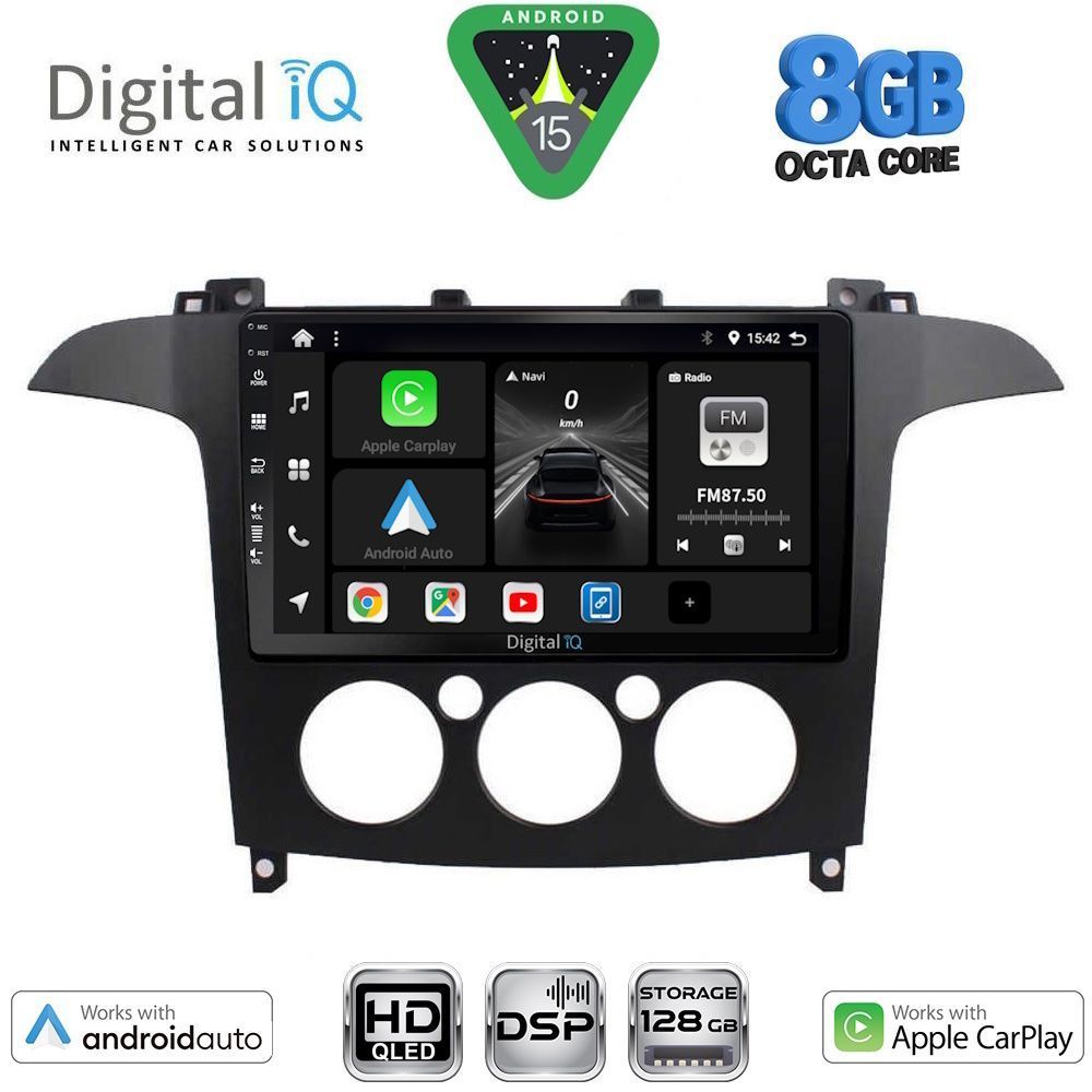 DIGITAL IQ BXF 18175_CPAA A/C (9inc) MULTIMEDIA TABLET for FORD SMAX mod. 2006-2014 DIGITAL IQ BXF 18175_CPAA A/C (9inc) MULTIMEDIA TABLET for FORD SMAX mod. 2006-2014
