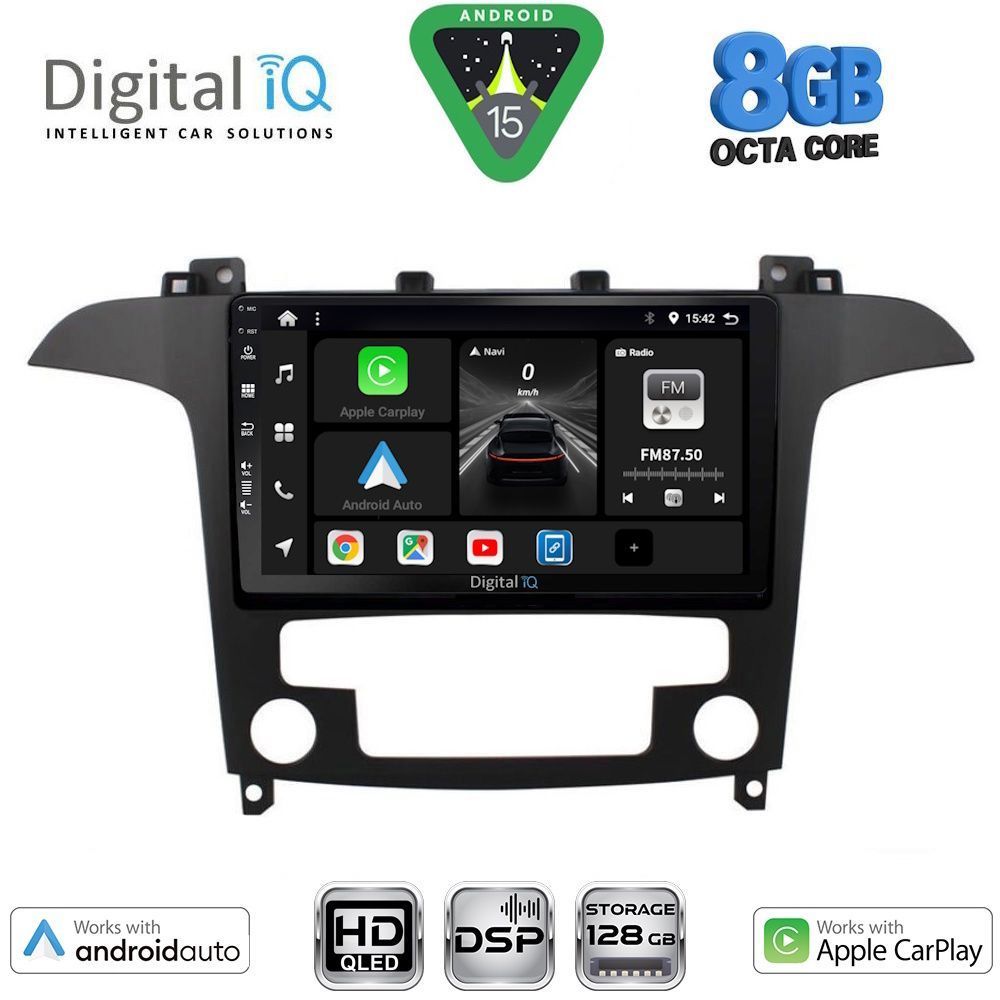 DIGITAL IQ BXF 18175_CPAA CLIMA (9inc) MULTIMEDIA TABLET for FORD SMAX mod. 2006-2014 DIGITAL IQ BXF 18175_CPAA CLIMA (9inc) MULTIMEDIA TABLET for FORD SMAX mod. 2006-2014
