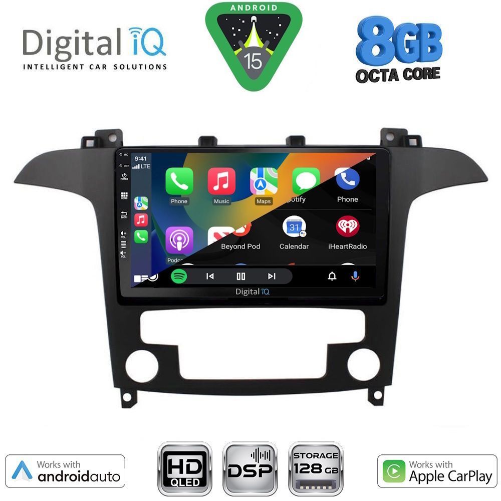 DIGITAL IQ BXF 18175_CPAA CLIMA (9inc) MULTIMEDIA TABLET for FORD SMAX mod. 2006-2014 DIGITAL IQ BXF 18175_CPAA CLIMA (9inc) MULTIMEDIA TABLET for FORD SMAX mod. 2006-2014