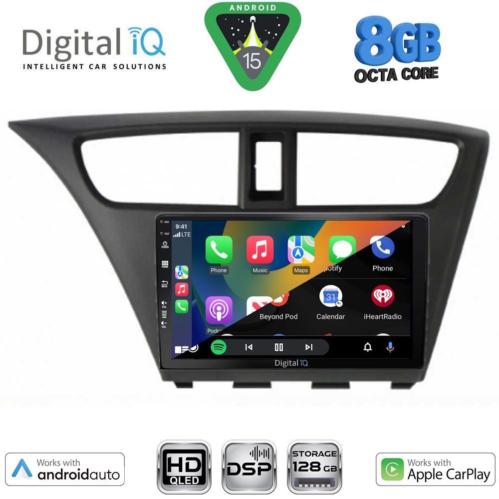 DIGITAL IQ BXF 18190_CPAA (9inc) MULTIMEDIA TABLET for HONDA CIVIC mod. 2012-2016 DIGITAL IQ BXF 18190_CPAA (9inc) MULTIMEDIA TABLET for HONDA CIVIC mod. 2012-2016