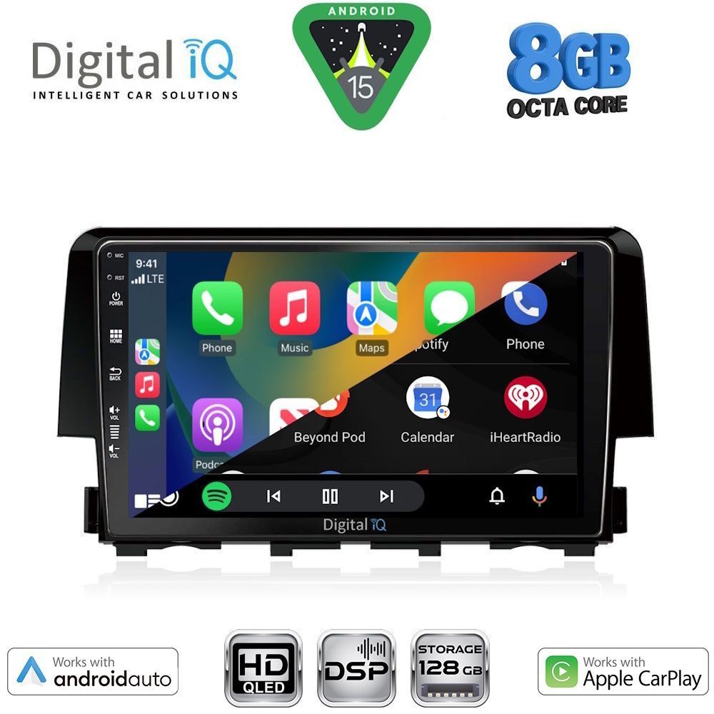 DIGITAL IQ BXF 18191_CPAA (9inc) MULTIMEDIA TABLET for HONDA CIVIC mod. 2016-2021 DIGITAL IQ BXF 18191_CPAA (9inc) MULTIMEDIA TABLET for HONDA CIVIC mod. 2016-2021