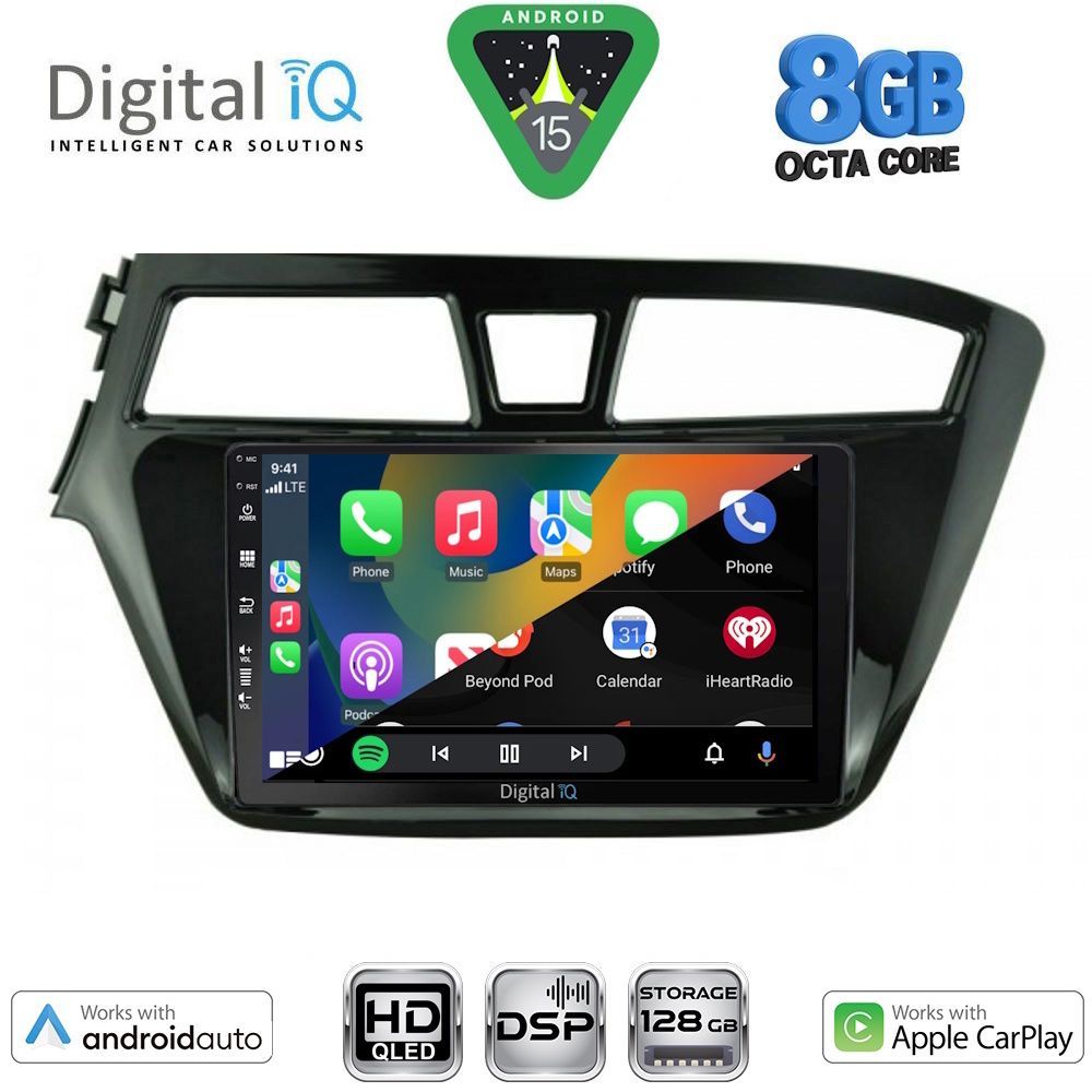 DIGITAL IQ BXF 18229_CPAA (9inc) MULTIMEDIA TABLET for HYUNDAI i20 mod. 2014-2018 DIGITAL IQ BXF 18229_CPAA (9inc) MULTIMEDIA TABLET for HYUNDAI i20 mod. 2014-2018