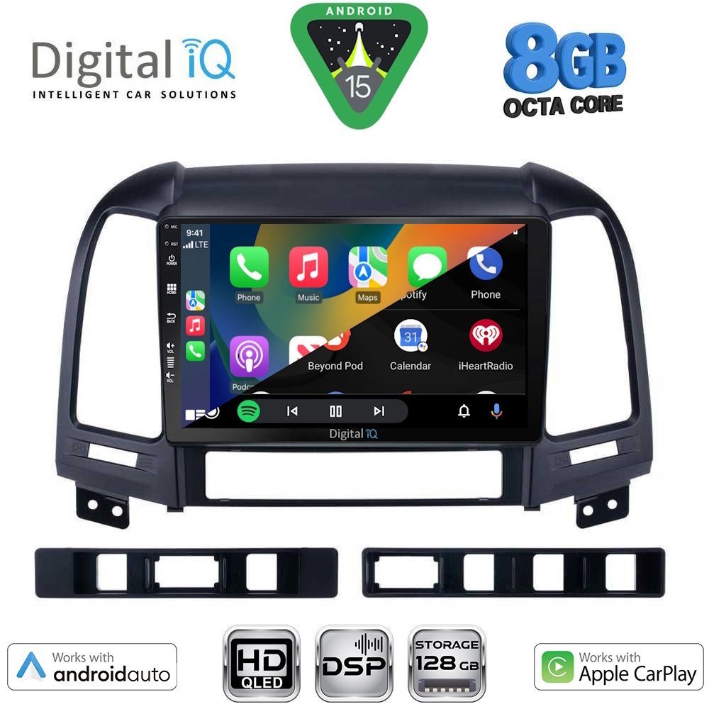 DIGITAL IQ BXF 18239_CPAA (9inc) MULTIMEDIA TABLET for HYUNDAI SANTA FE mod. 2005-2013 DIGITAL IQ BXF 18239_CPAA (9inc) MULTIMEDIA TABLET for HYUNDAI SANTA FE mod. 2005-2013