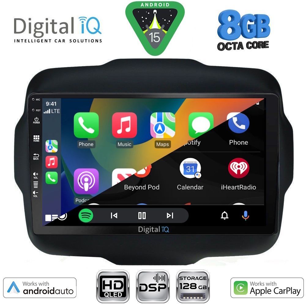 DIGITAL IQ BXF 18290_CPAA (9inc) MULTIMEDIA TABLET for JEEP RENEGADE mod. 2014-2025 DIGITAL IQ BXF 18290_CPAA (9inc) MULTIMEDIA TABLET for JEEP RENEGADE mod. 2014-2025