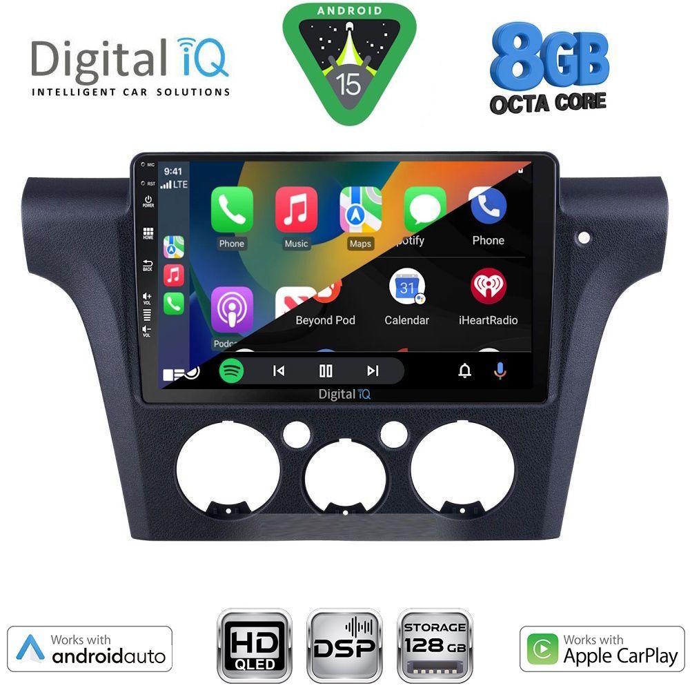 DIGITAL IQ BXF 18441_CPAA CLIMA (10inc) MULTIMEDIA TABLET for MITSUBISHI OUTLANDER mod. 2001-2005 with CLIMA DIGITAL IQ BXF 18441_CPAA CLIMA (10inc) MULTIMEDIA TABLET for MITSUBISHI OUTLANDER mod. 2001-2005 with CLIMA