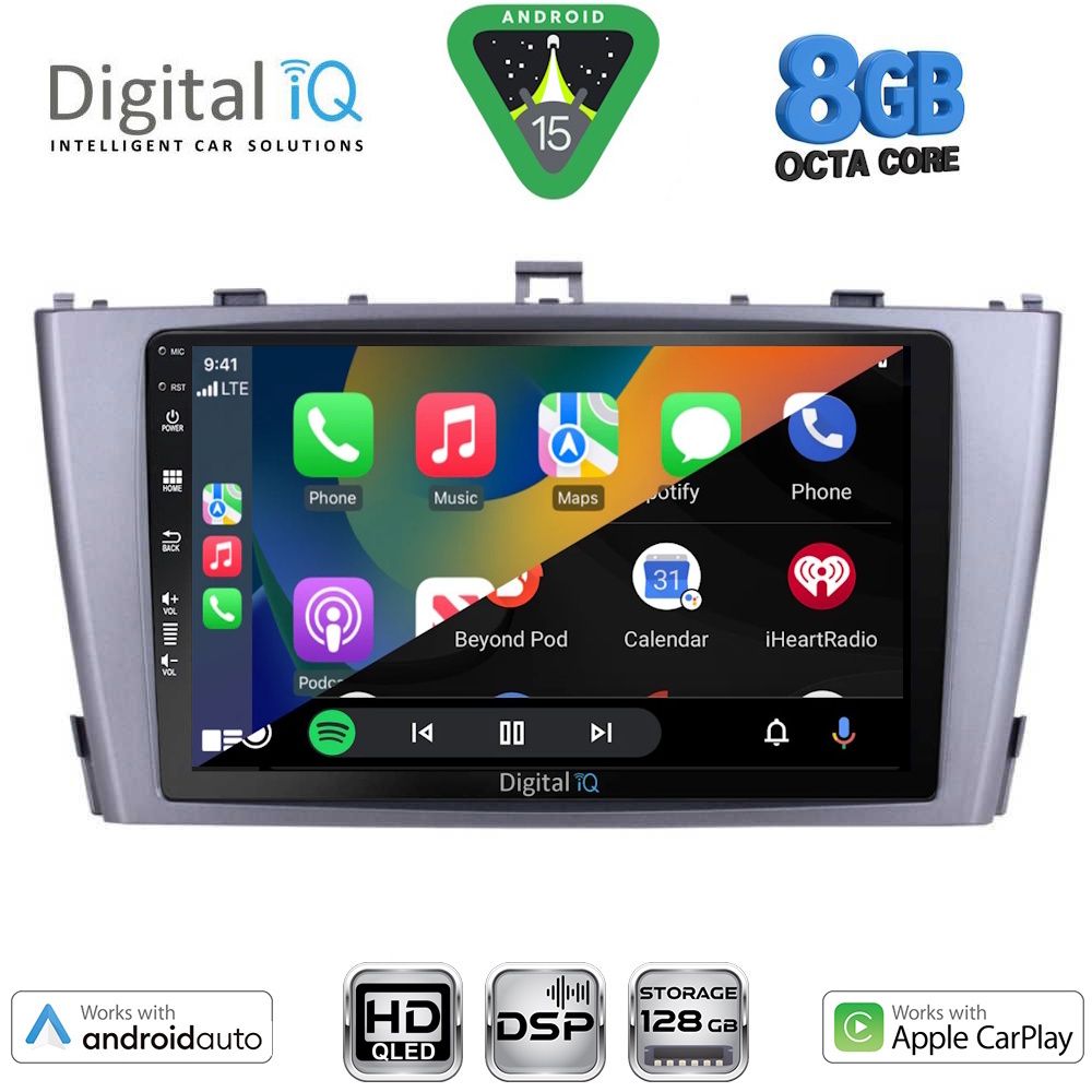 DIGITAL IQ BXF 18705SL_CPAA (9inc) MULTIMEDIA TABLET for TOYOTA AVENSIS (T27) mod. 2009-2015 (SILVER) DIGITAL IQ BXF 18705SL_CPAA (9inc) MULTIMEDIA TABLET for TOYOTA AVENSIS (T27) mod. 2009-2015 (SILVER)